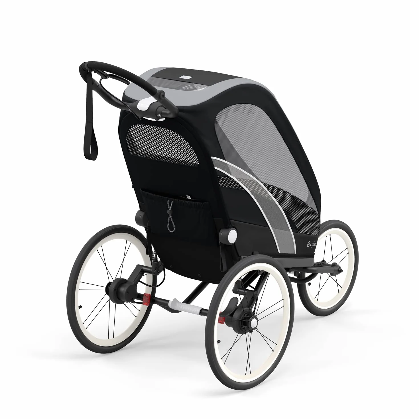 Cybex Remorque Multisport ZENO One Box Cadre Siège Poussette sport 4-en-1 Noir Black All Black