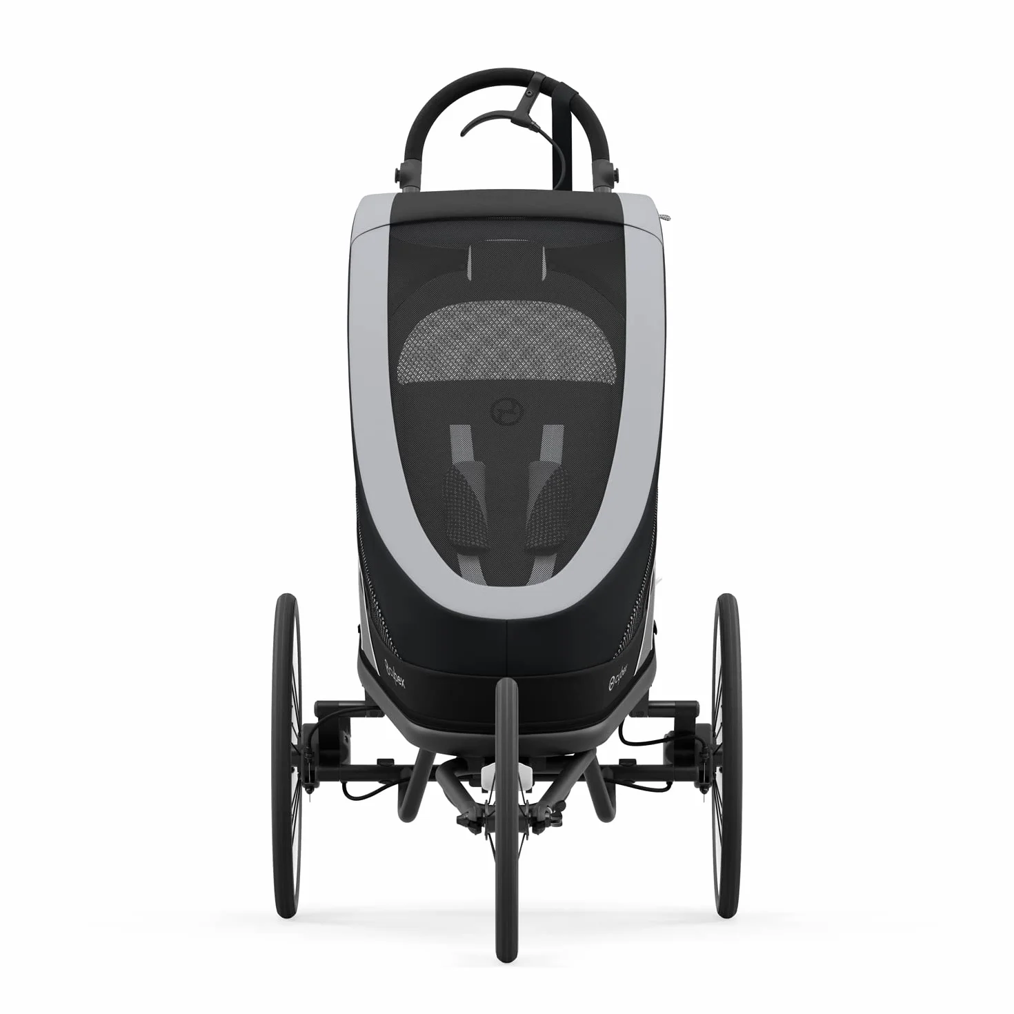 Cybex Remorque Multisport ZENO One Box Cadre Siège Poussette sport 4-en-1 Noir Black All Black