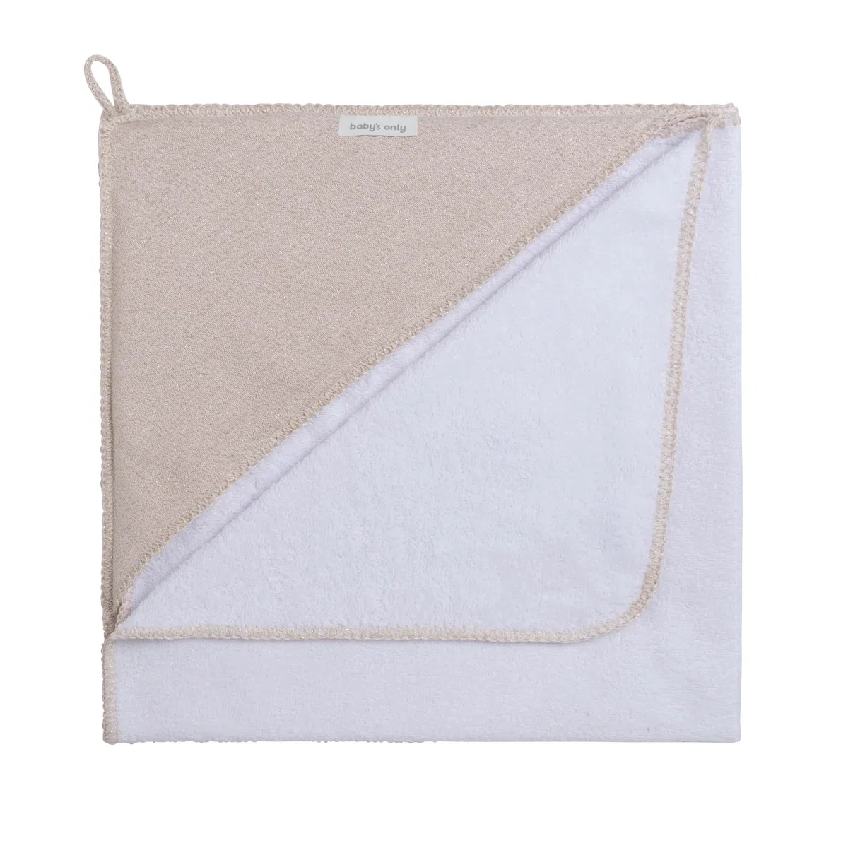 Baby's Only - Cape de Bain Sparkle - Ivoire-Doré Mêlé - 75x85 cm