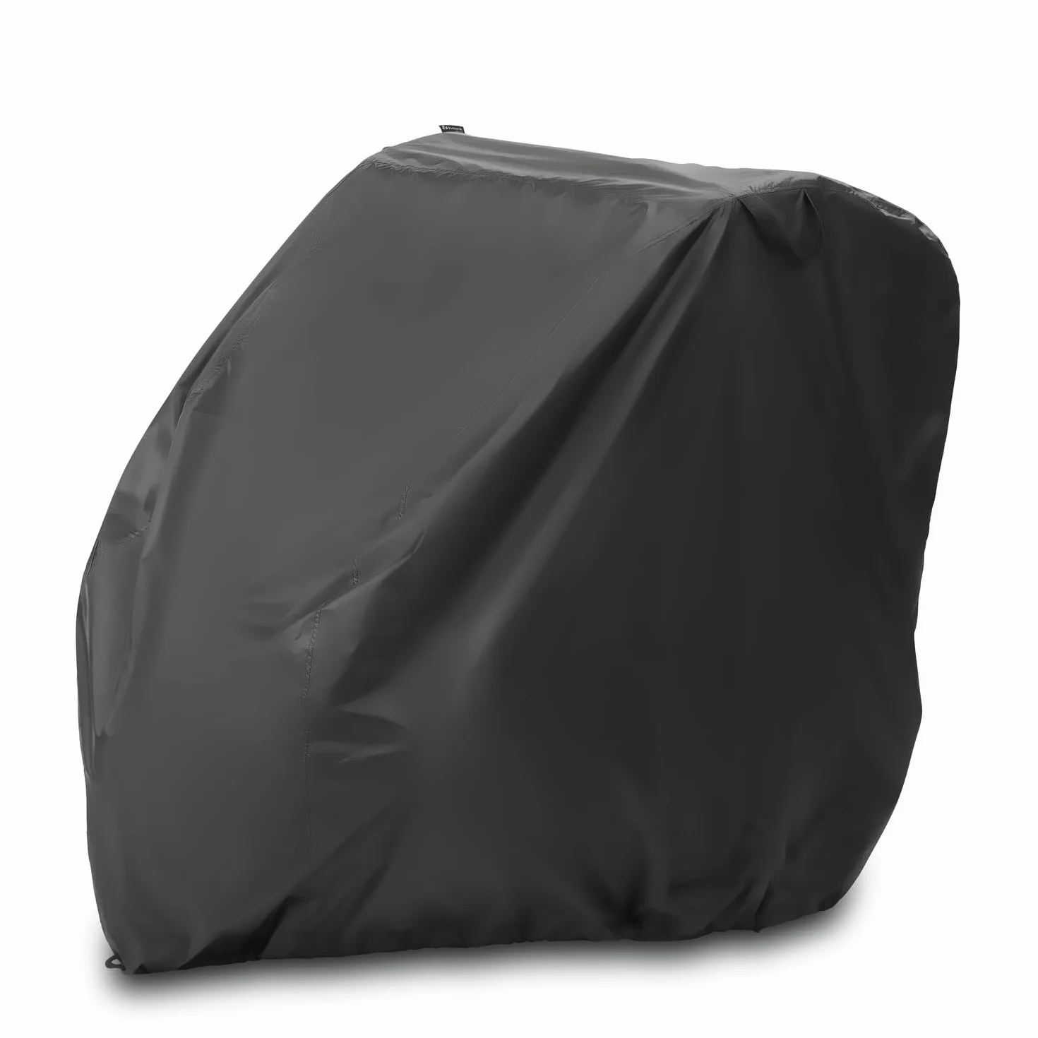 hauck Housse Remorque Velo, Garage Pliable Universel Noir, 95 x 105 x 109 cm - pour Dryk Duo et Plus, Bike N Walk Duo - Ouverture Antivol, Sangle Anti-Tempête, Sac, Cordon de Serrage