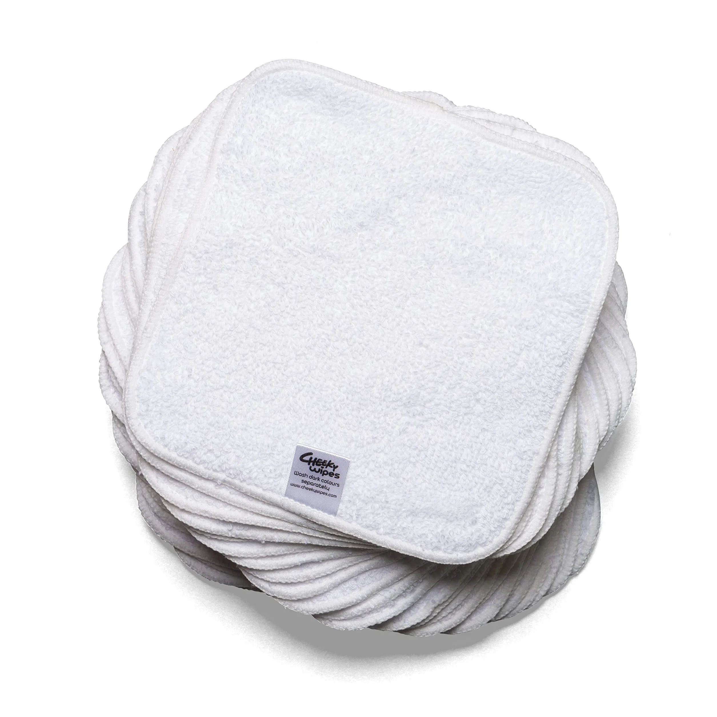 Cheeky Wipes Lot de 25 lingettes pour bébé en coton 15 x 15 cm