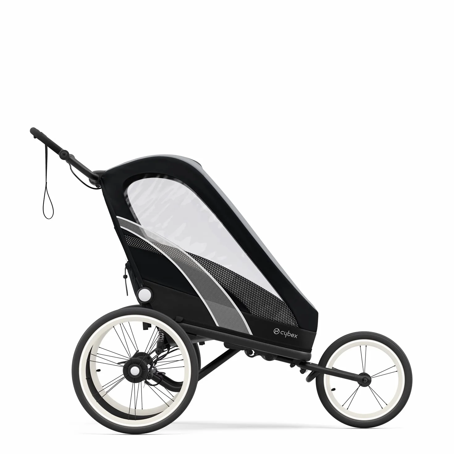 Cybex Remorque Multisport ZENO One Box Cadre Siège Poussette sport 4-en-1 Noir Black All Black